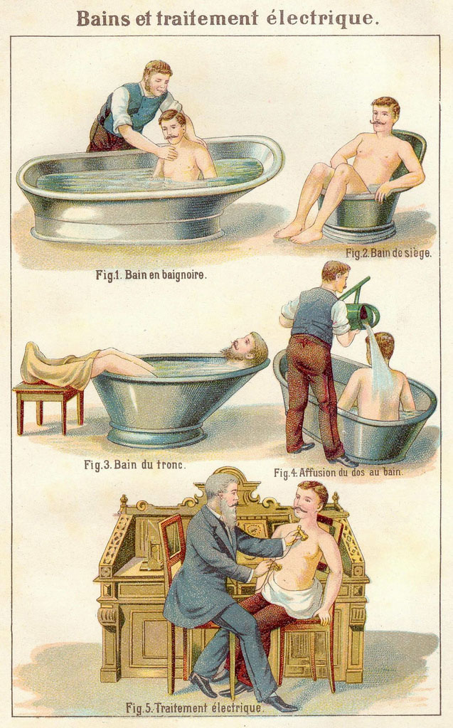 A few techniques for bathing your boyfriend. Note hipster facial hair.